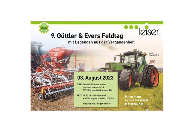 Evers est présente au 9. Güttler & Evers Feldtag - Leiser Academy - Evers Agro